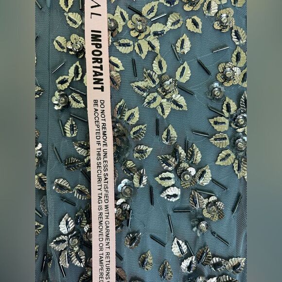 Mac Duggal Sparkling Blue Maxi Gown - Picture 8 of 13